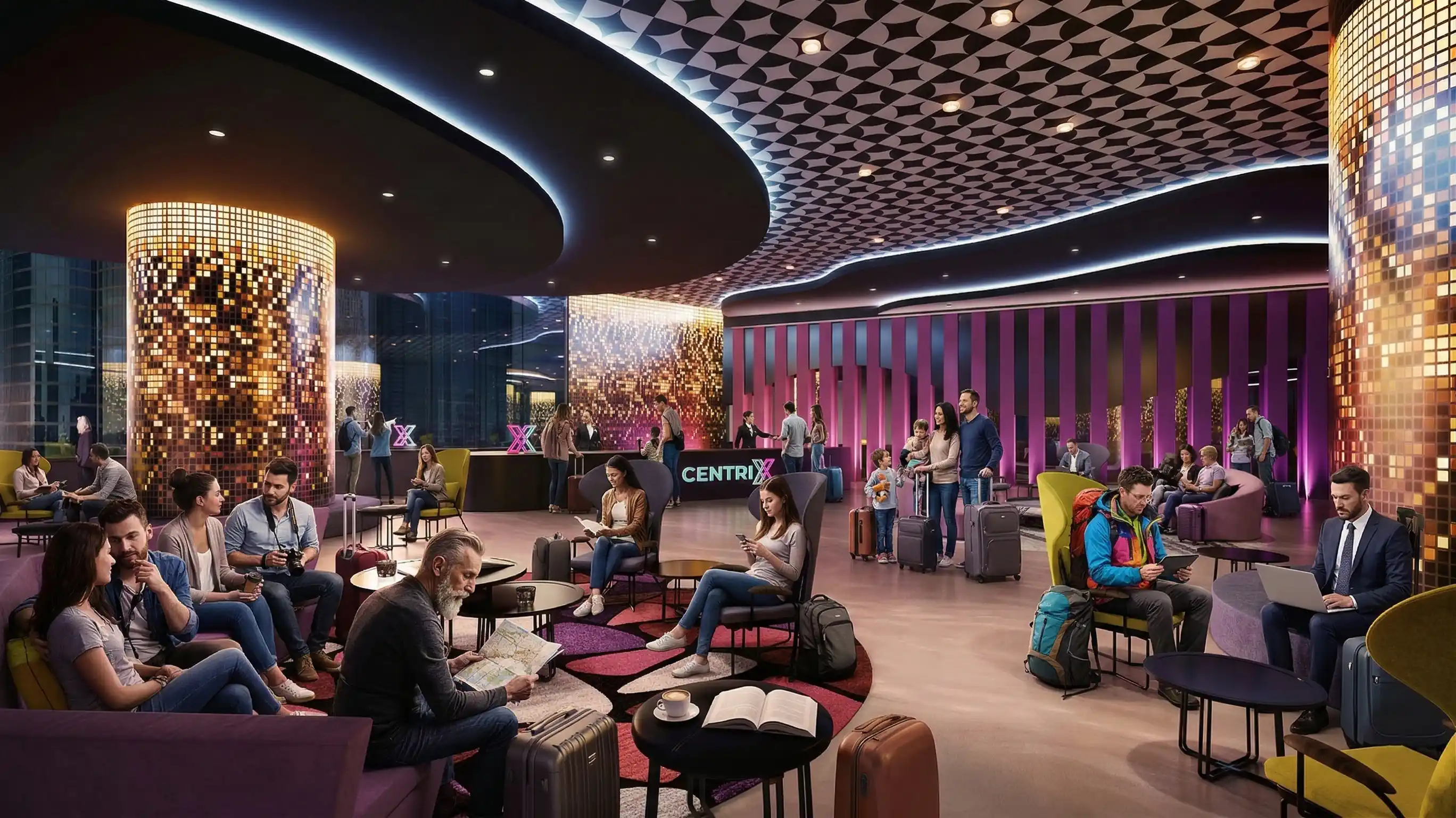 Grand Hotel Lobby with Concierge Counter at Centrix KLCC