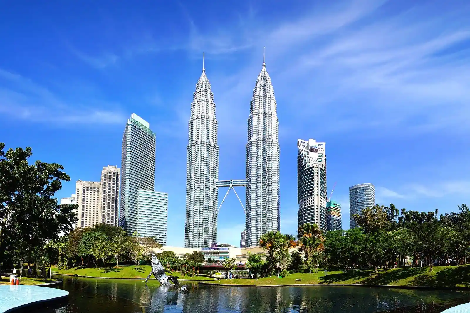 Petronas Twin Towers accessed via LRT Dang Wangi from Centrix KLCC