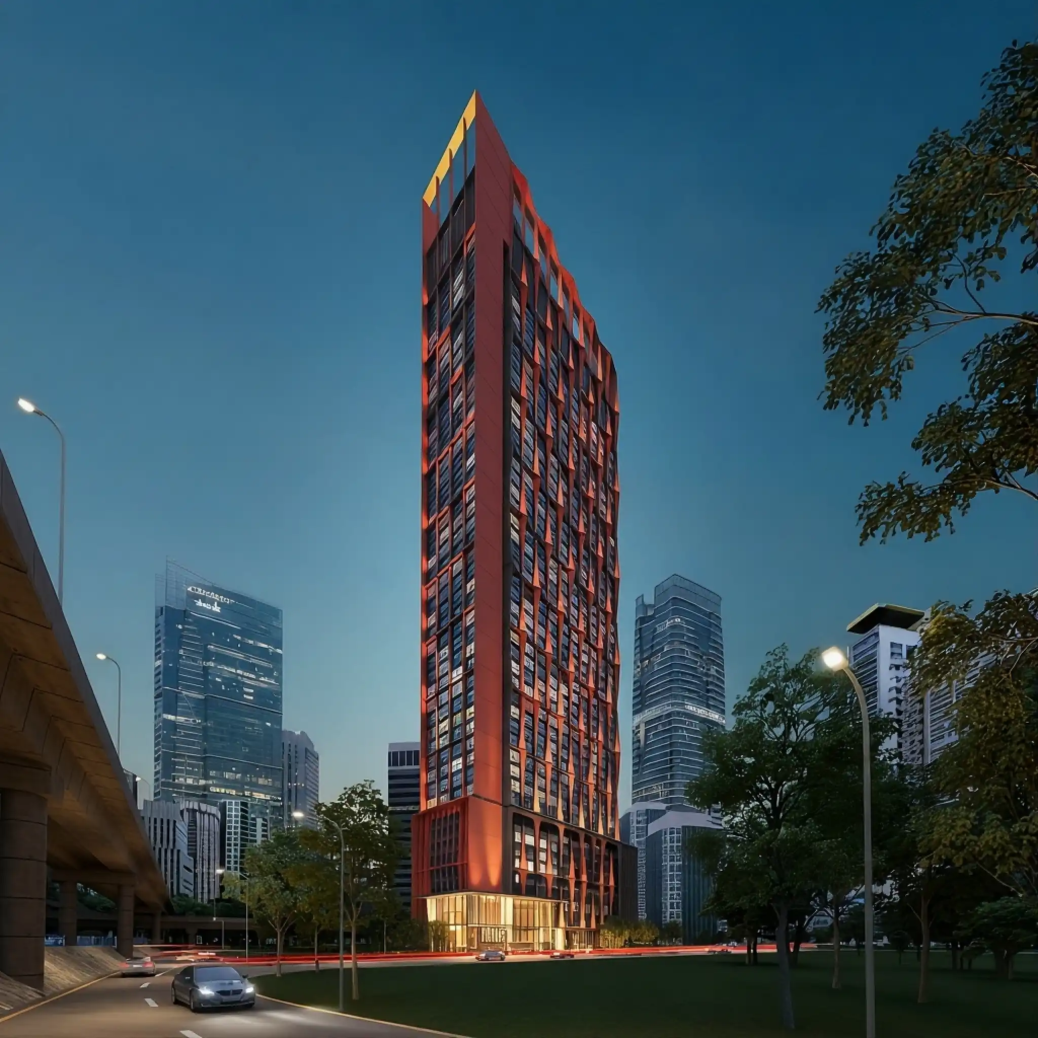 Phoeniz Suites KLCC 51-Storey Tower Facade by EXSIM