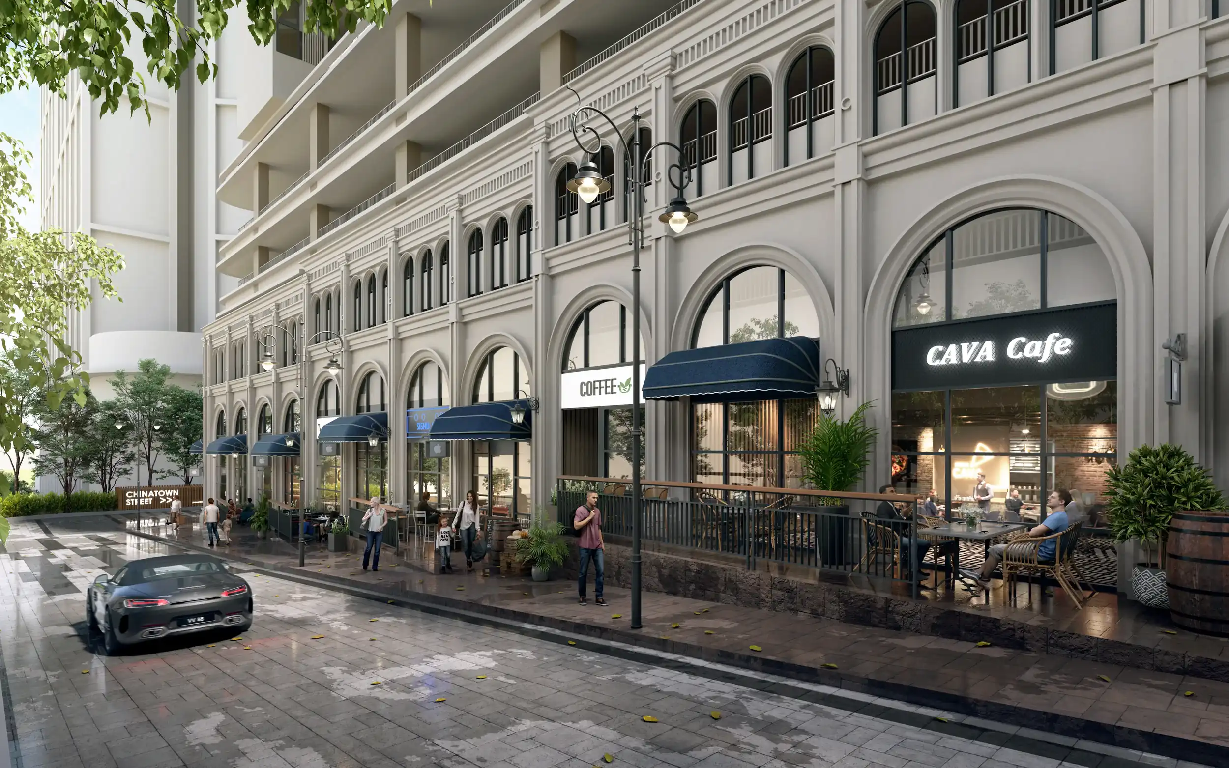 Colonial retail architecture at Nanyang Alley — The Aldenz EXSIM