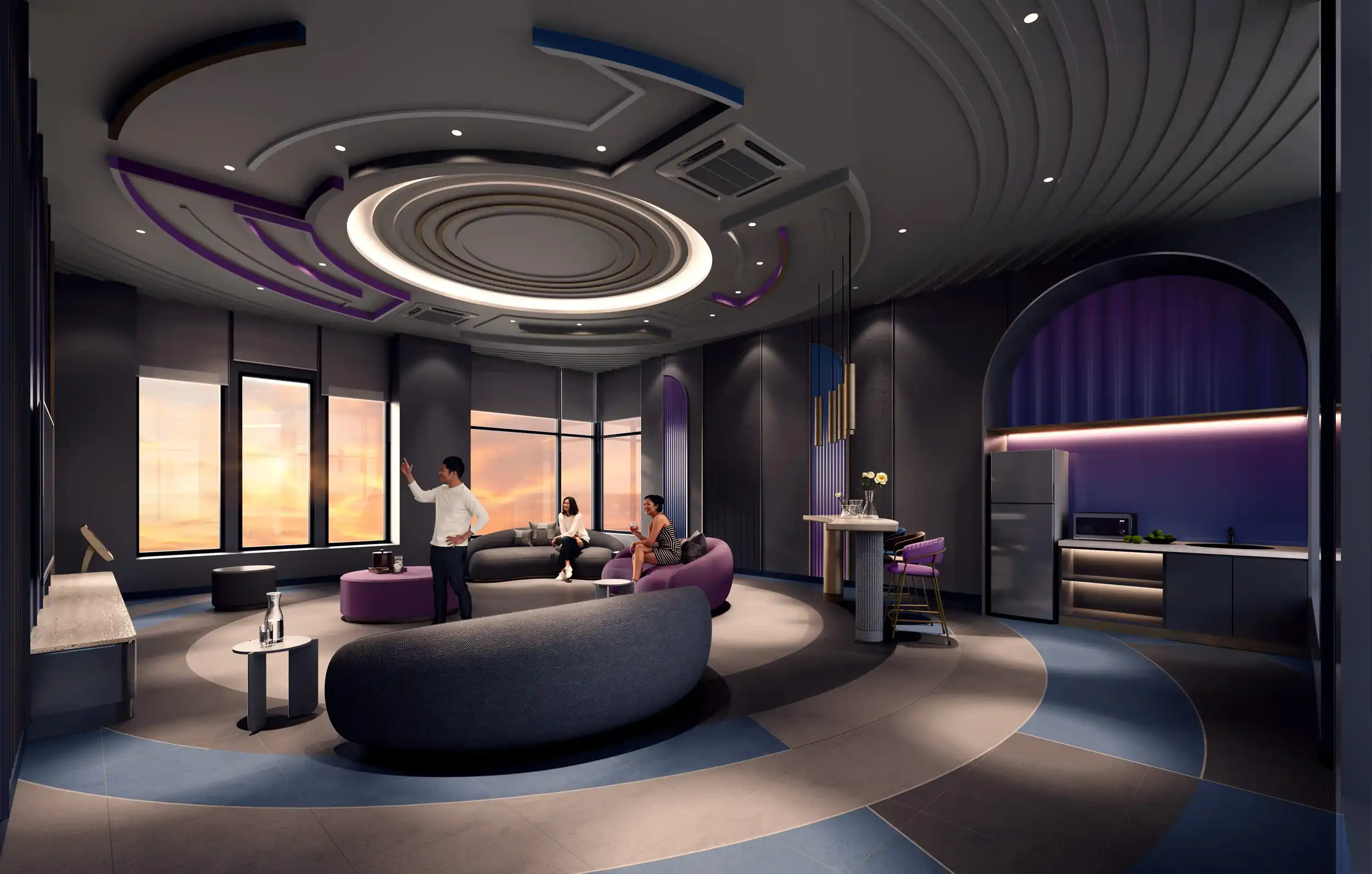 Private music lounge karaoke facility at The Aldenz