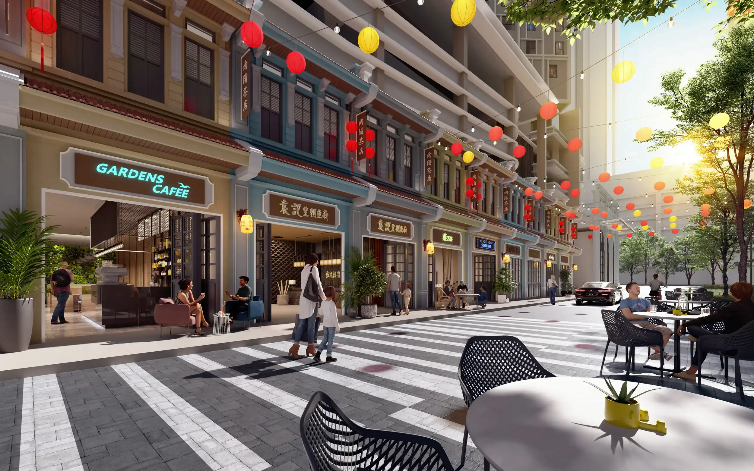 Nanyang Alley retail street at The Aldenz Damansara Perdana — view 1