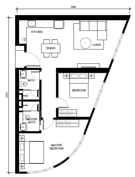 Khaya Residences Type D floor plan