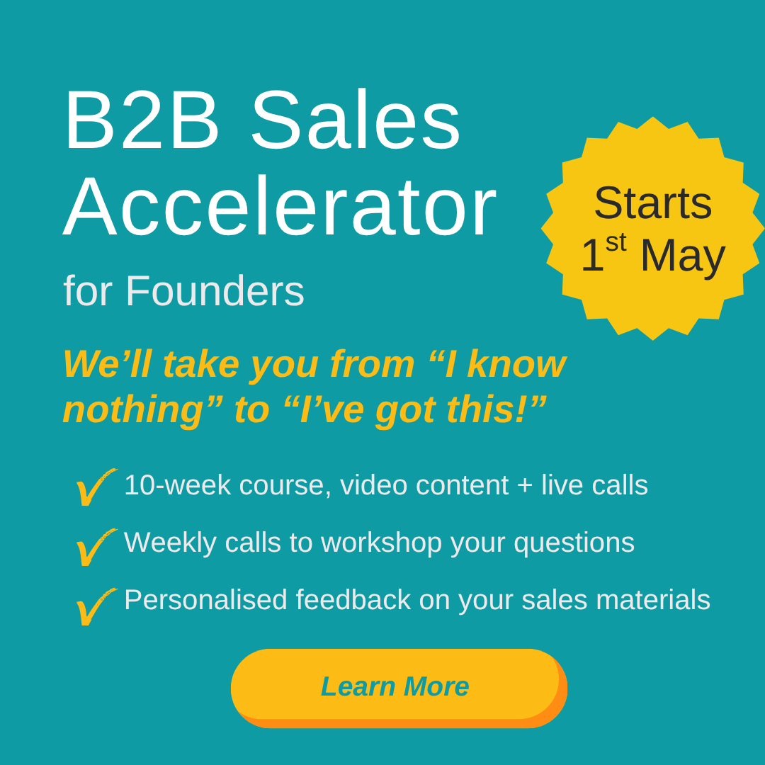 B2B Sales Accelerator Starts 10th May Learn More