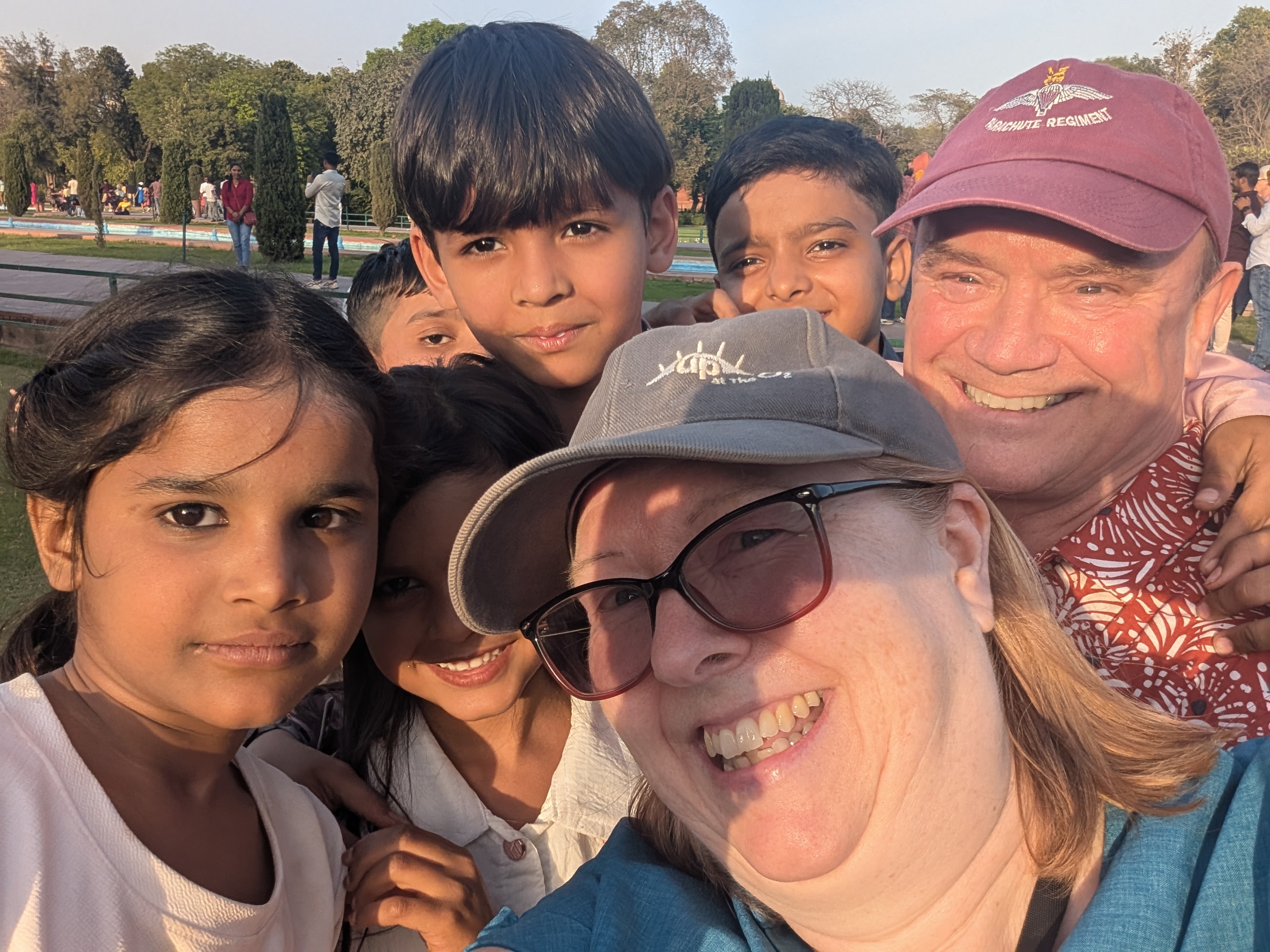 Selfie with Indian children Selfie with Indian children