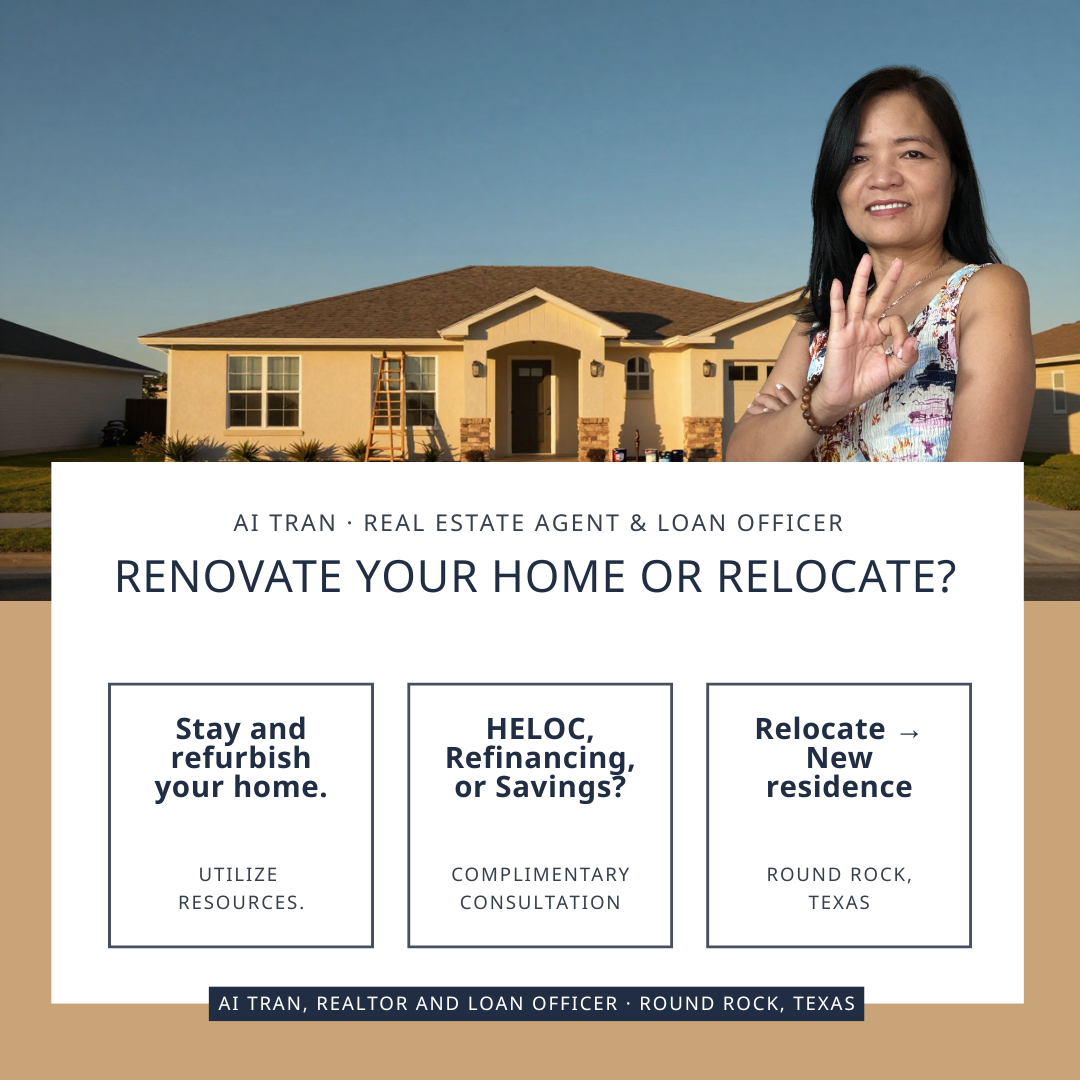 Renovate or Move in Round Rock: 3 Ways to Pay
