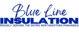 Blue Line Insulation logo and tagline serving Panama City and the Northwestern Panhandle of Florida