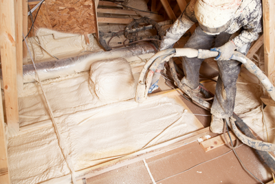 Closed-cell spray foam applied for durable, low-maintenance insulation in Panama City FL