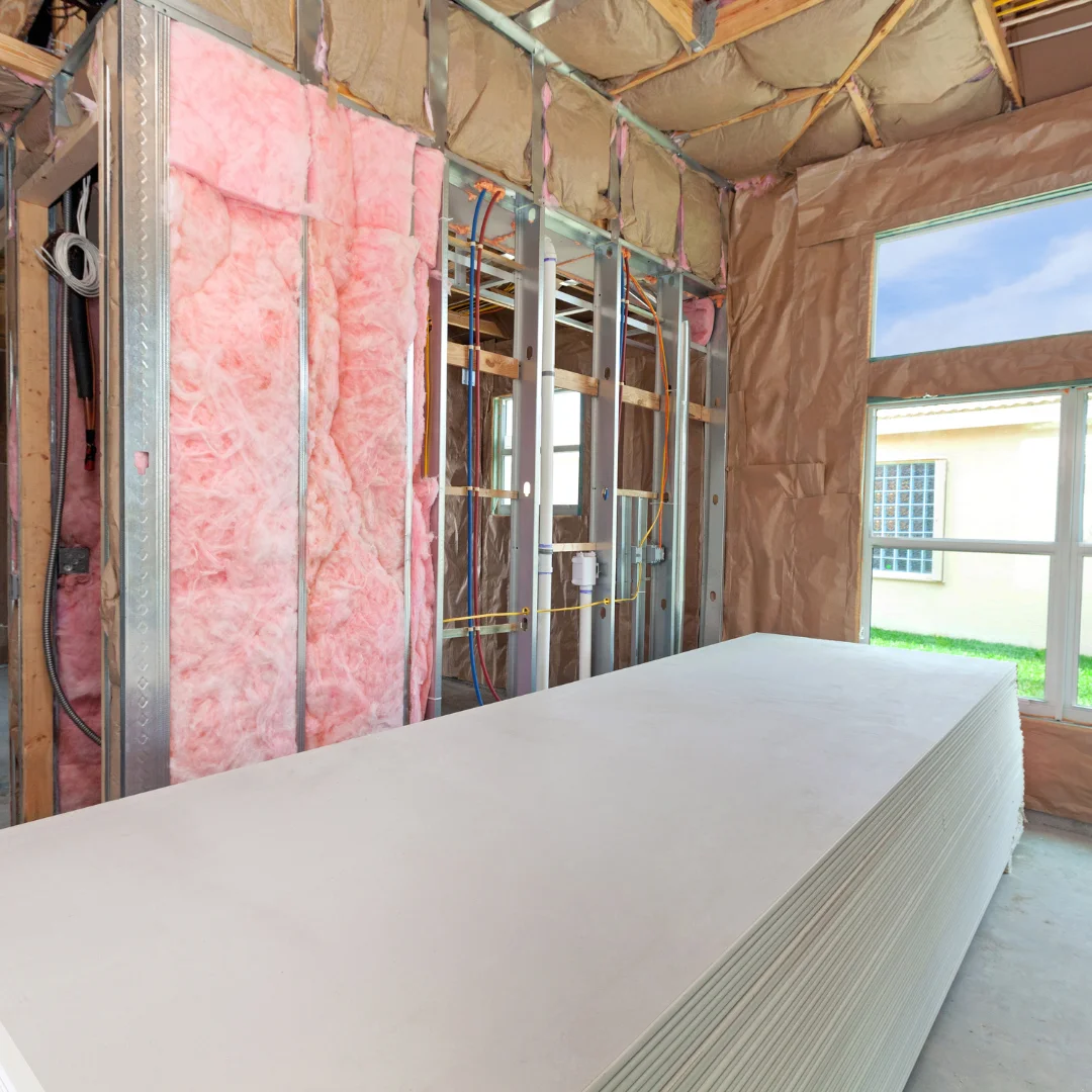 Wall insulation removed to improve sound control and noise reduction in Panama City FL
