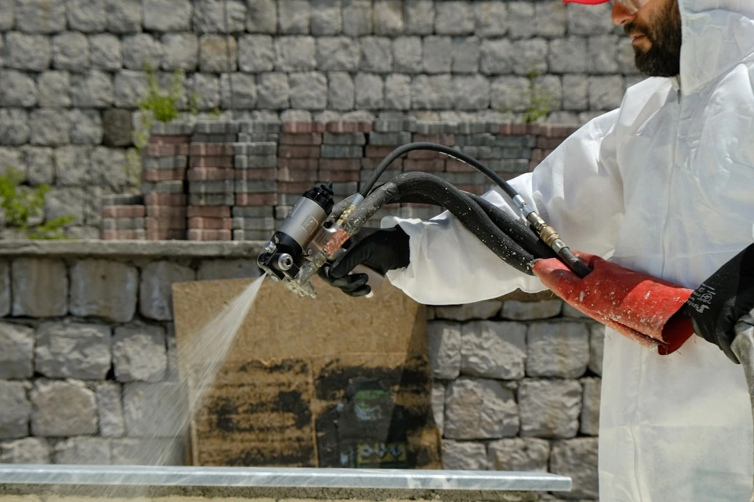 Fire-resistant intumescent coating applied to exterior surface in Destin FL by Blue Line Insulation