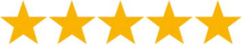 Five star review rating icon
