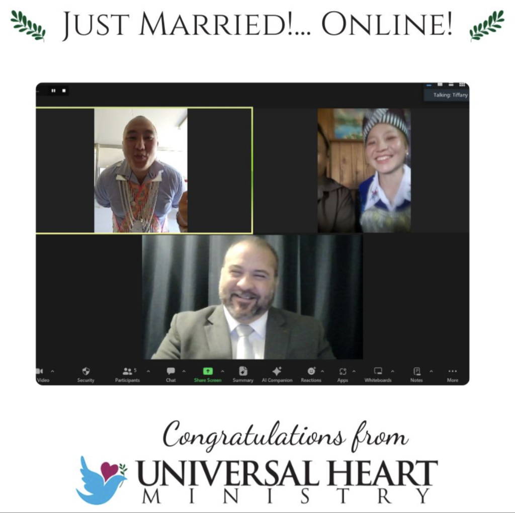 Get married online today