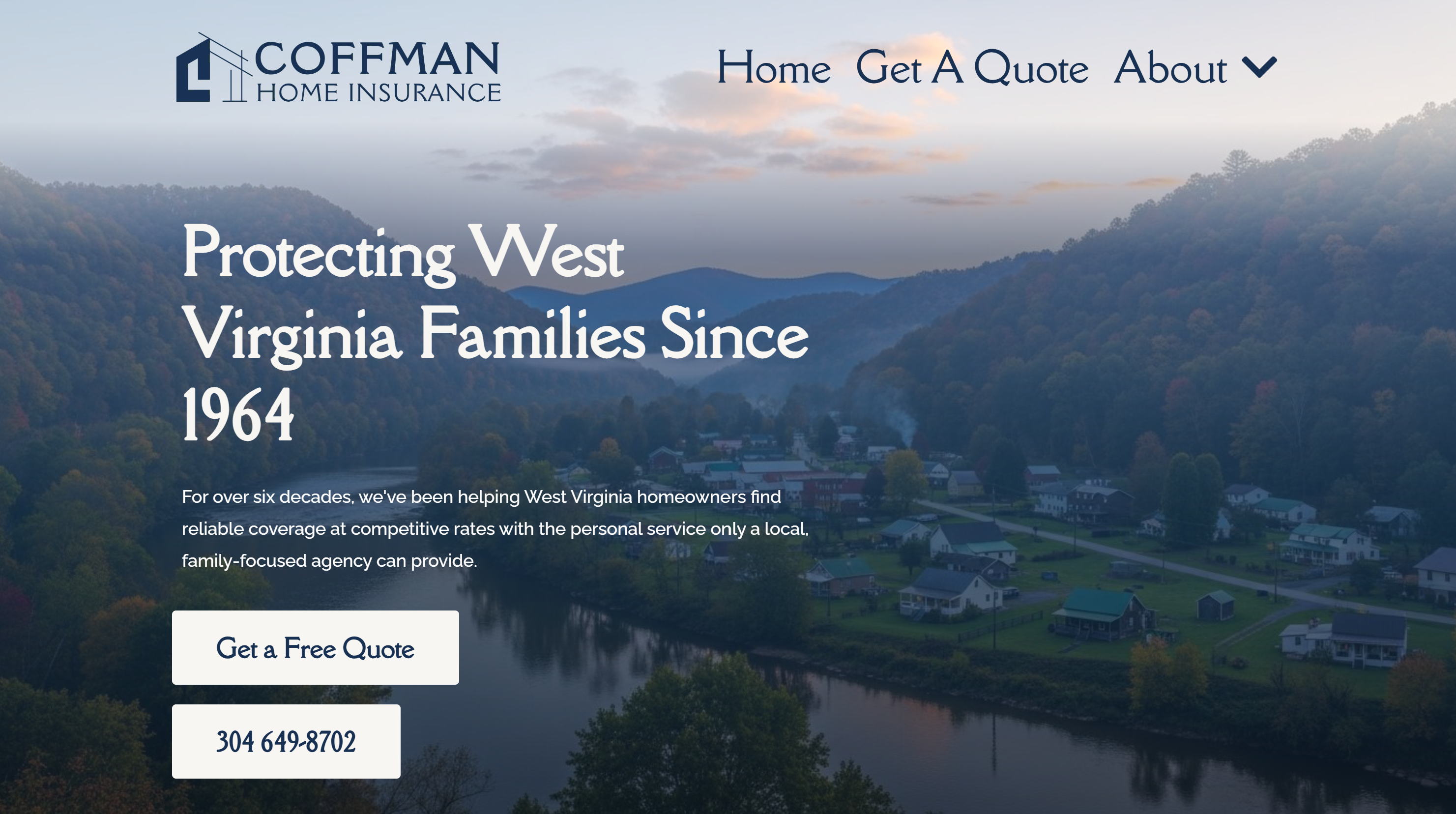 Coffman Home Insurance website designed by Boardwalk Web Solutions