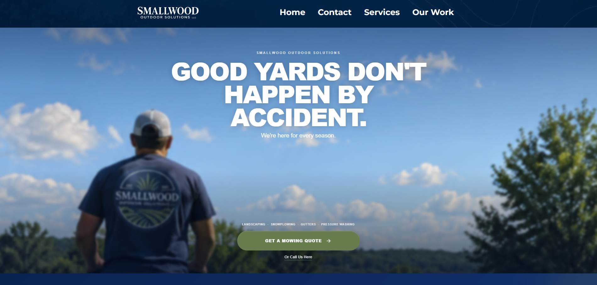 Smallwood Outdoor Solutions website designed by Boardwalk Web Solutions