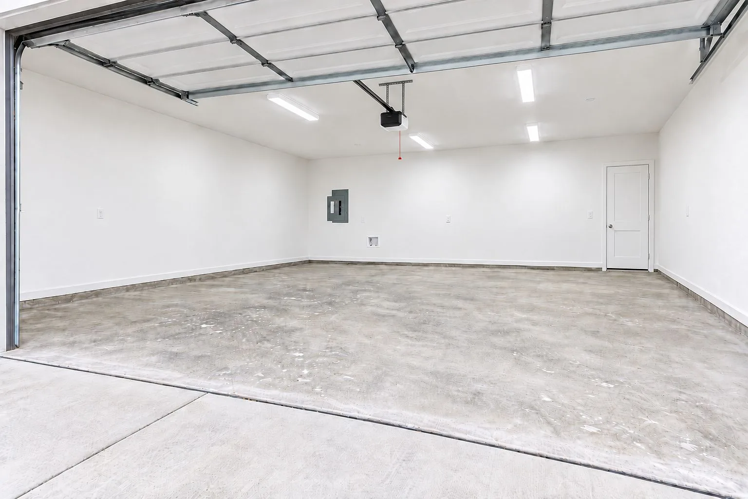 Attached two-car garage