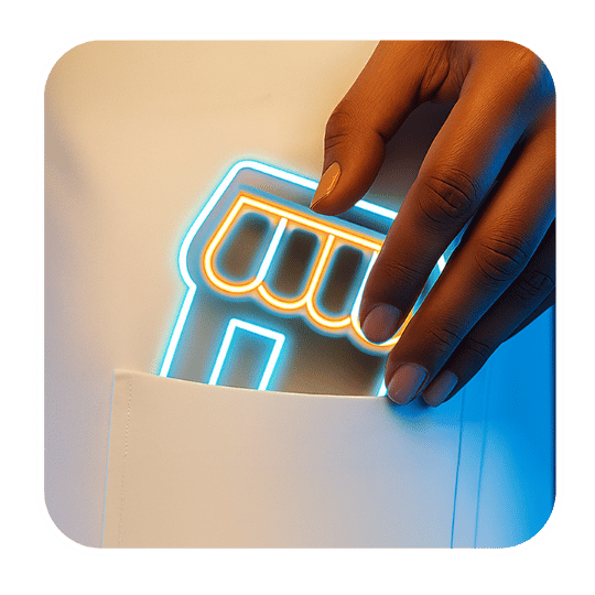 أيقونة محادثة تتضمن شعارات تطبيقات التواصل الاجتماعي واتساب، إنستجرام، فيسبوك، والبريد الإلكتروني، تشير إلى تكامل قنوات التواصل في منصة إدارة العملاء.