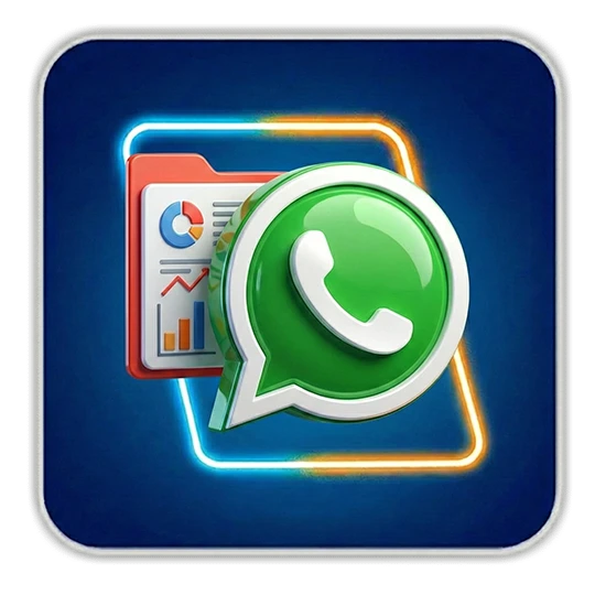 أيقونة محادثة تتضمن شعارات تطبيقات التواصل الاجتماعي واتساب، إنستجرام، فيسبوك، والبريد الإلكتروني، تشير إلى تكامل قنوات التواصل في منصة إدارة العملاء.