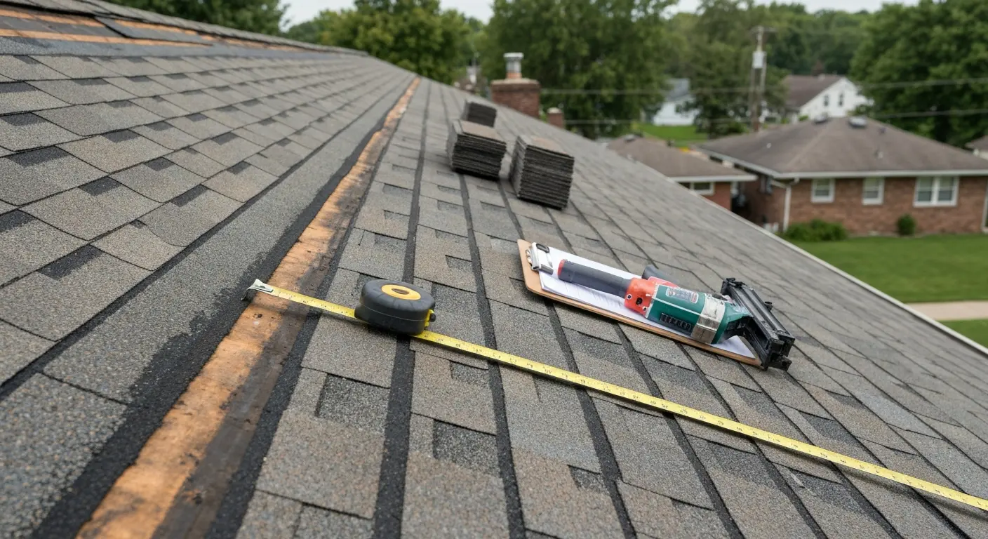 Storm damage roof inspection