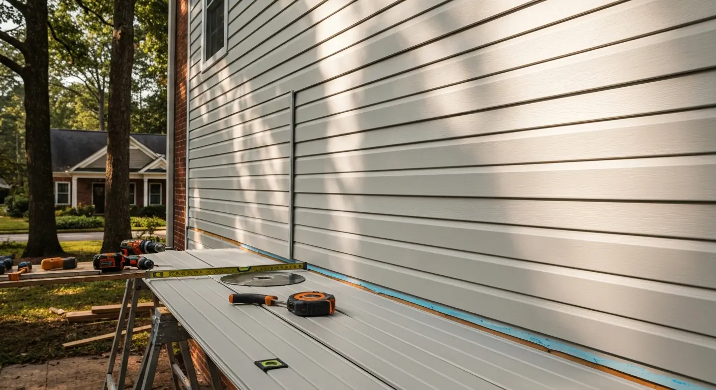 Siding contractor work