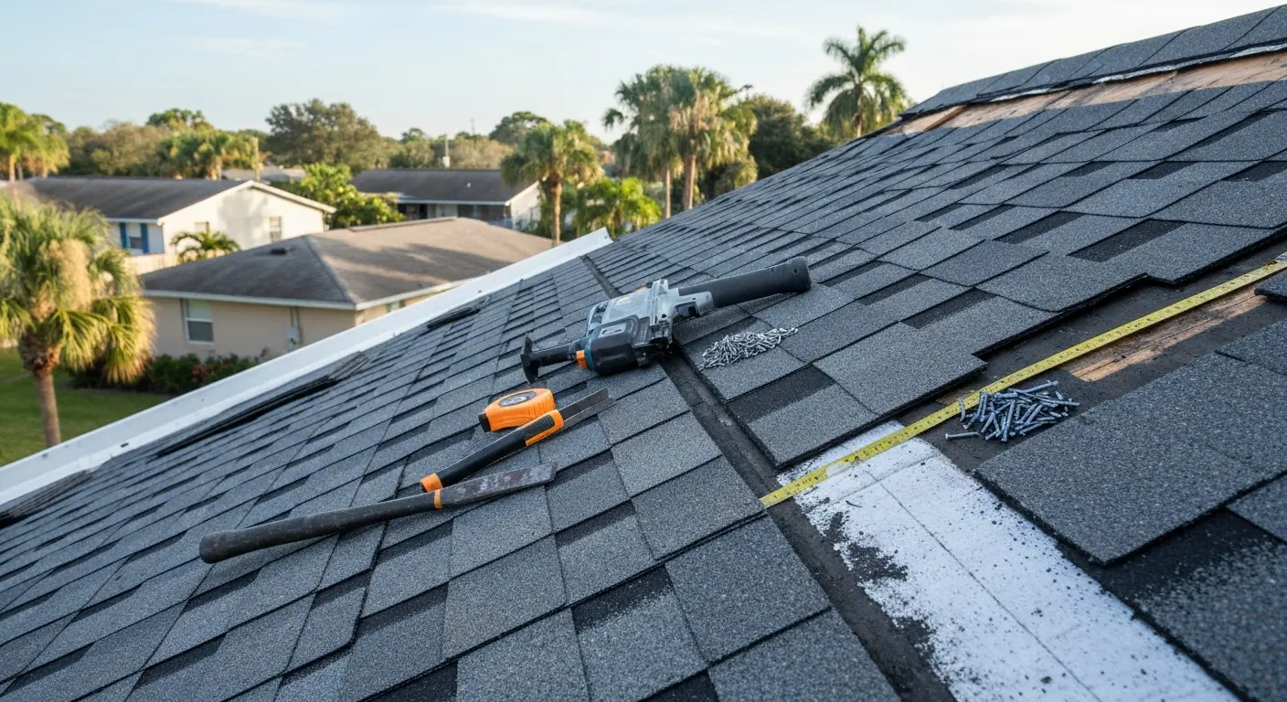 Roof repair work