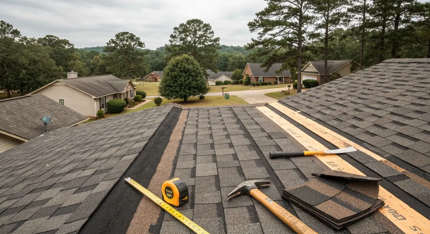 Storm damage roof repair