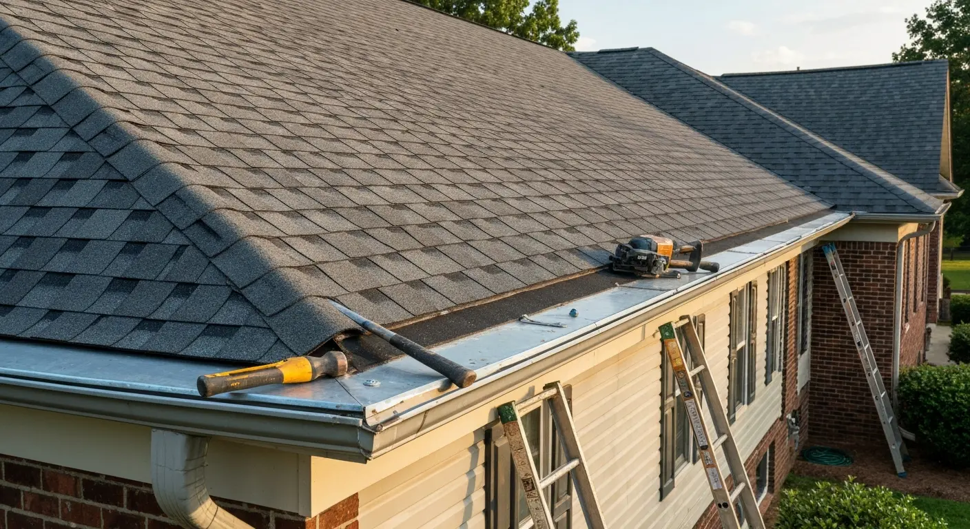 New roof installation