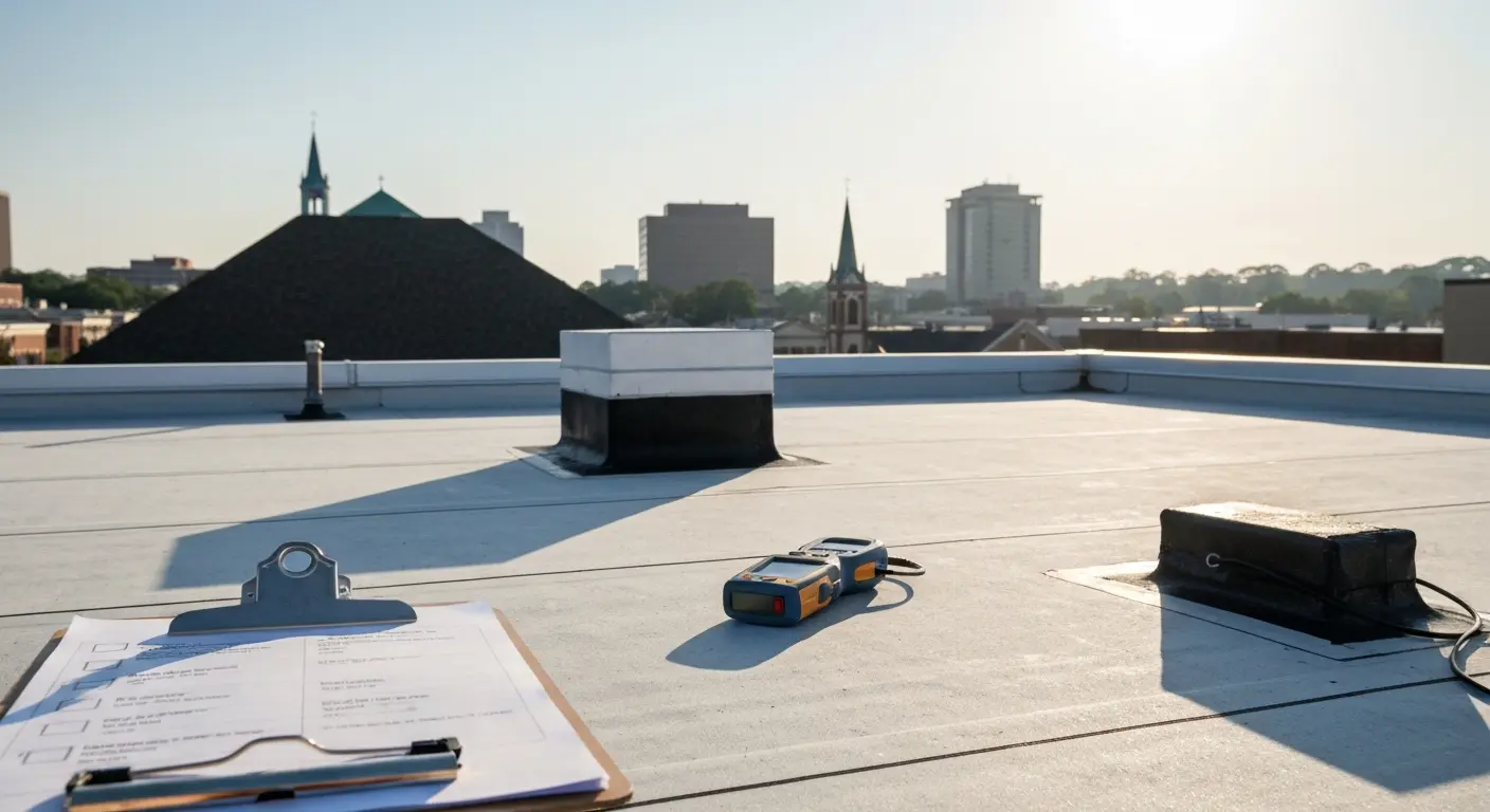 Commercial roof inspection