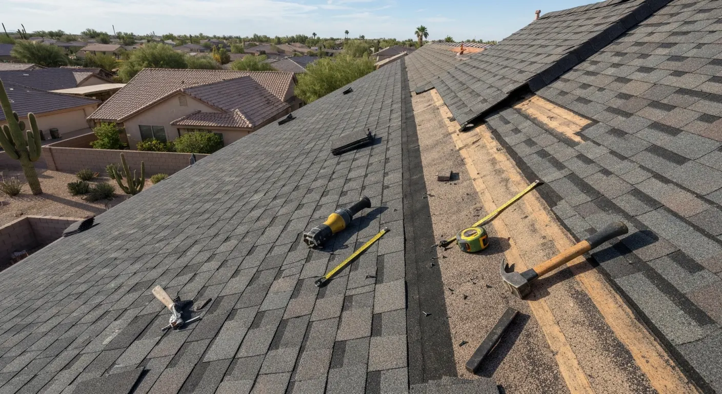 Storm damage repair after hail impact