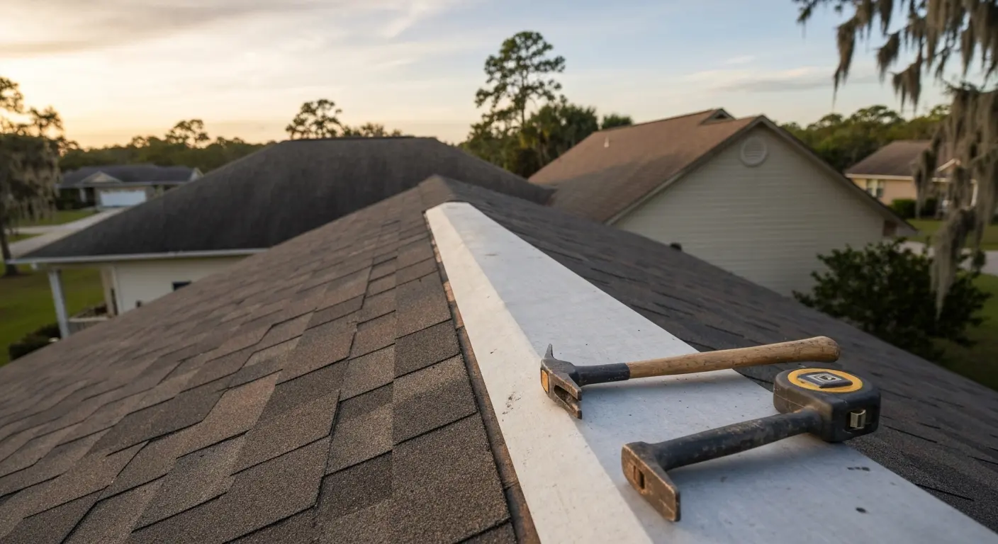 Storm damage roof repair