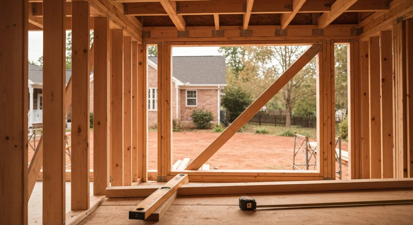 Home addition framing