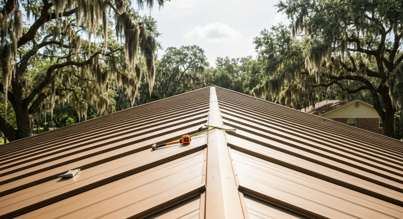 Metal roof installation