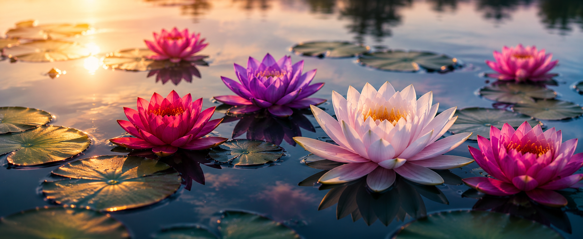 Crimson Fire water lily in bloom