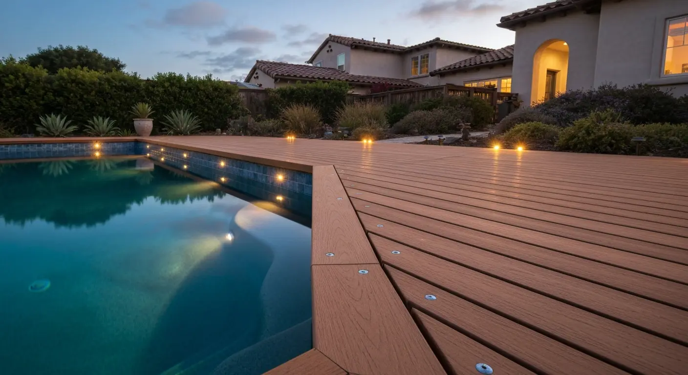 Pool lighting and decking