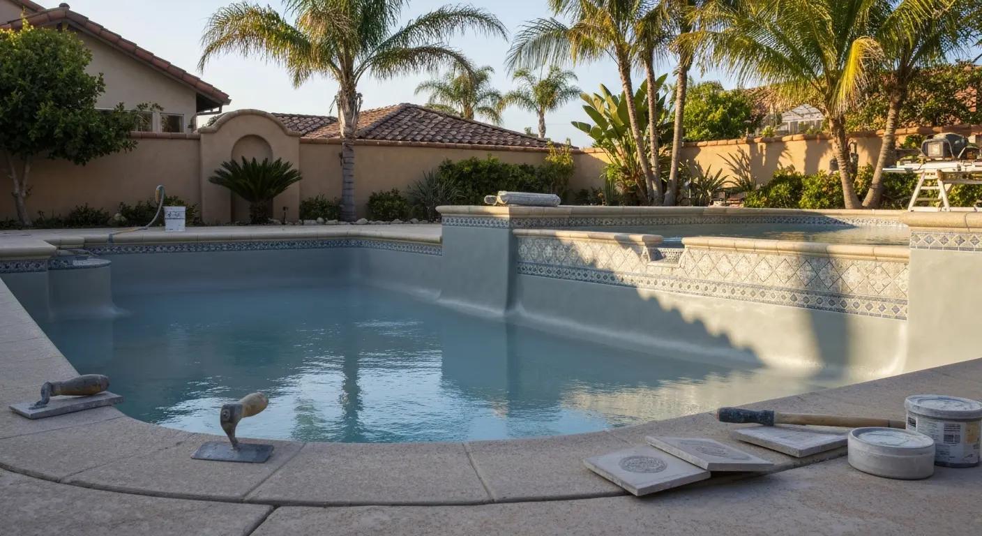Pool resurfacing and tile work in San Diego