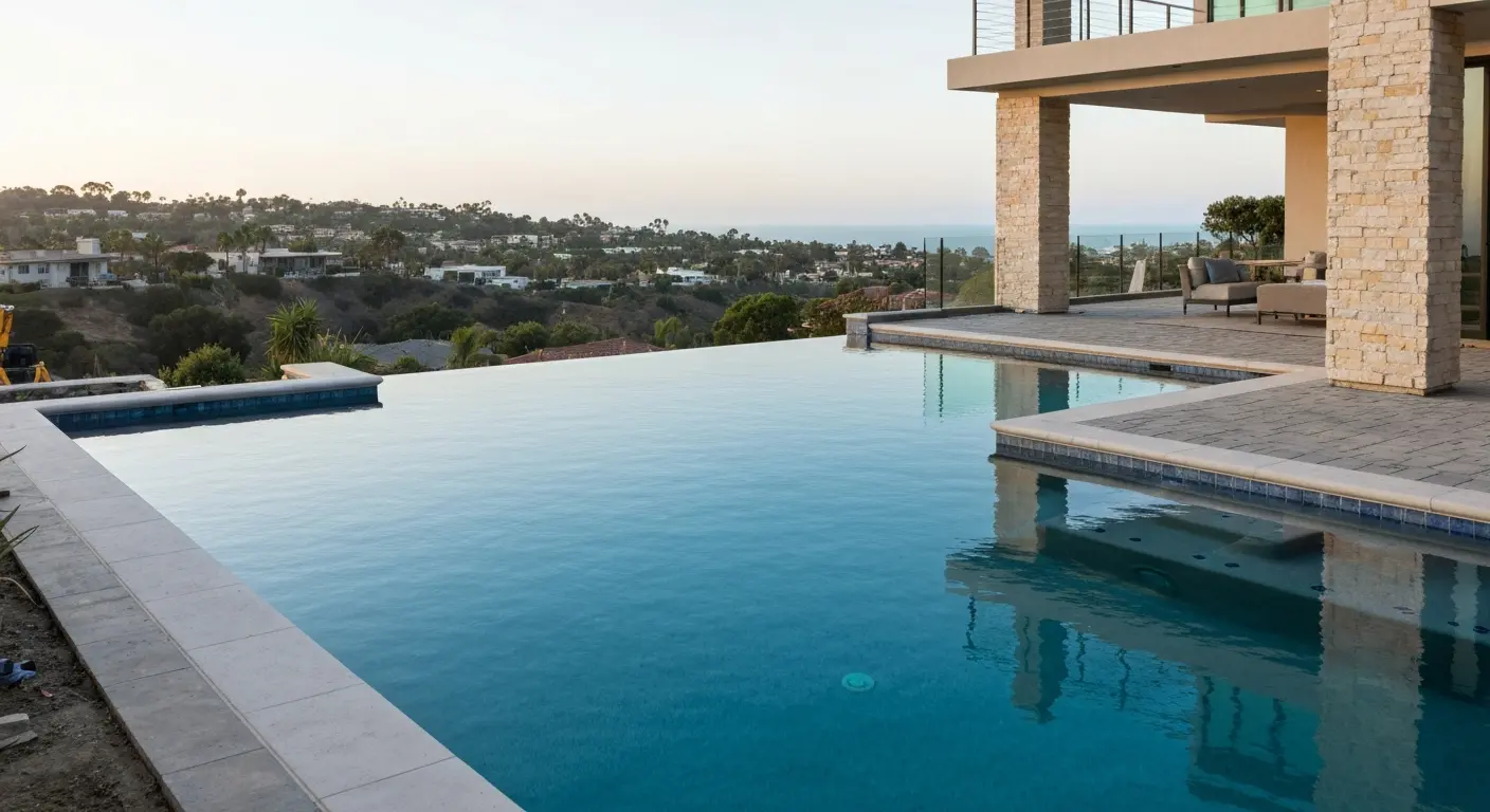 Infinity pool installation project