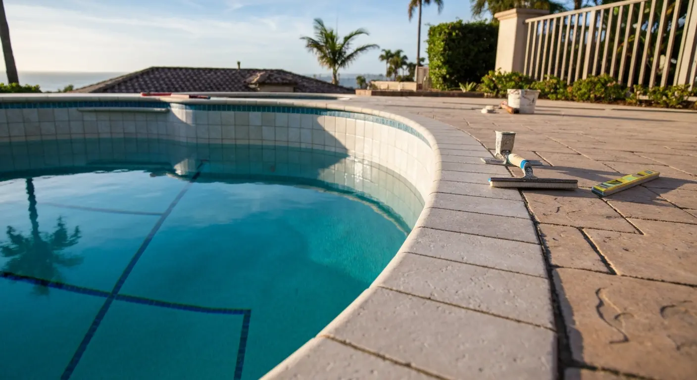 Pool remodeling project in Pacific Beach