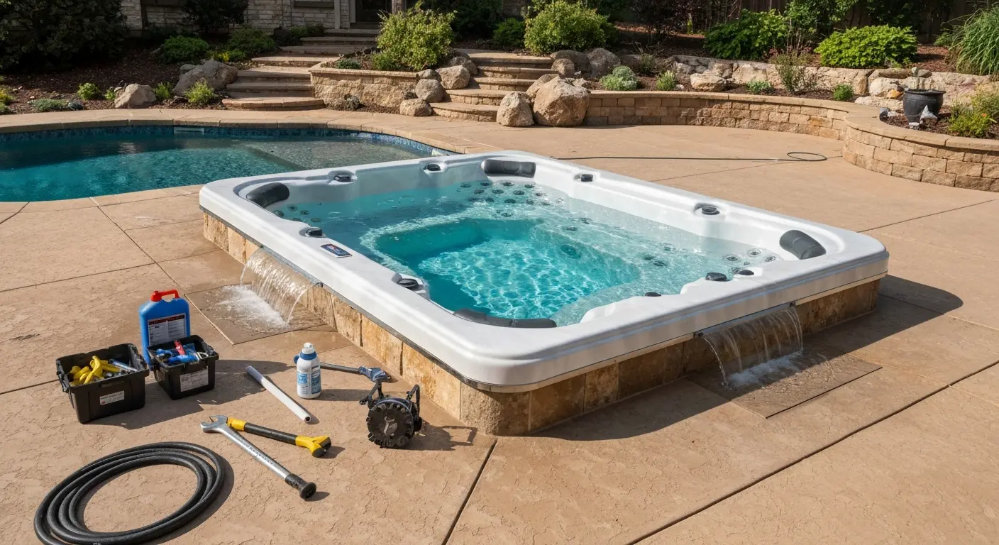 Hot tub installation