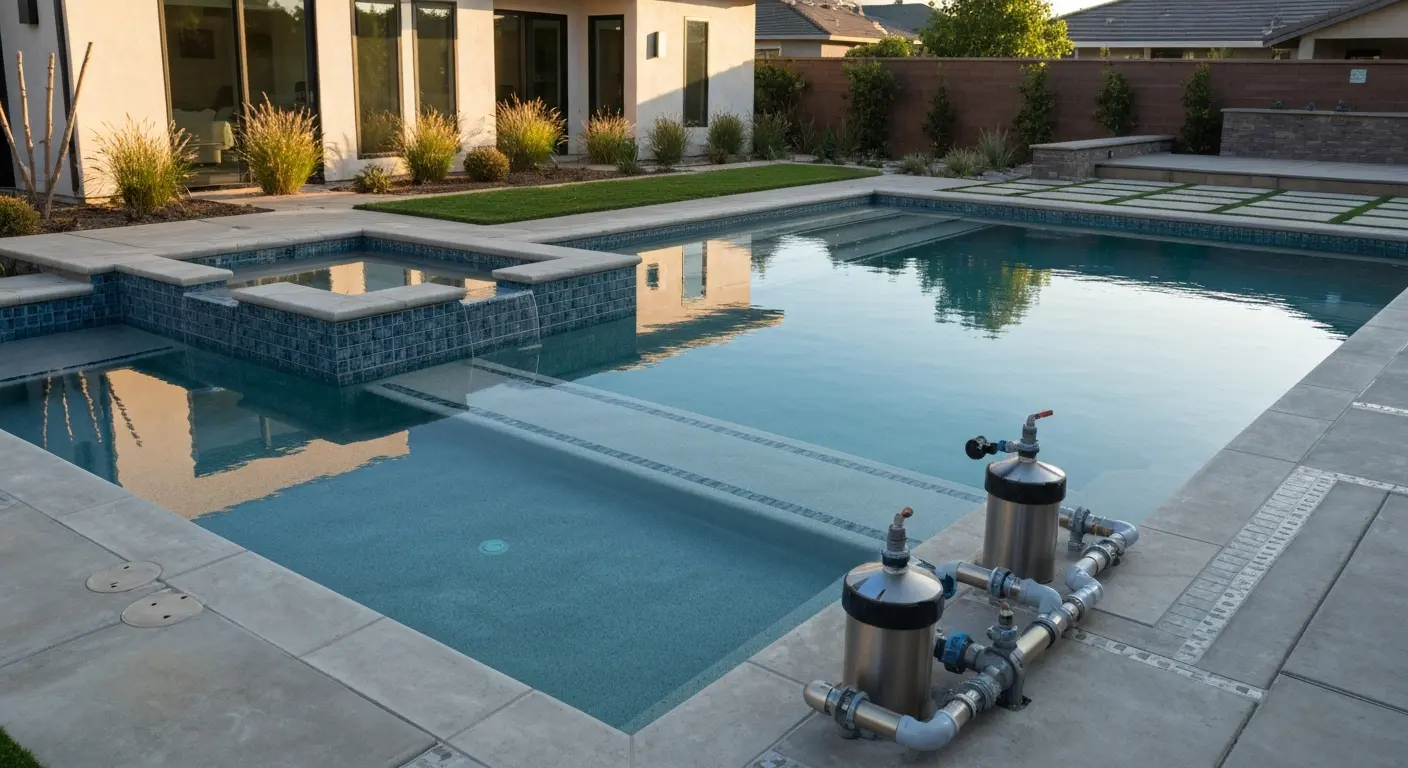 Pool remodel before and after