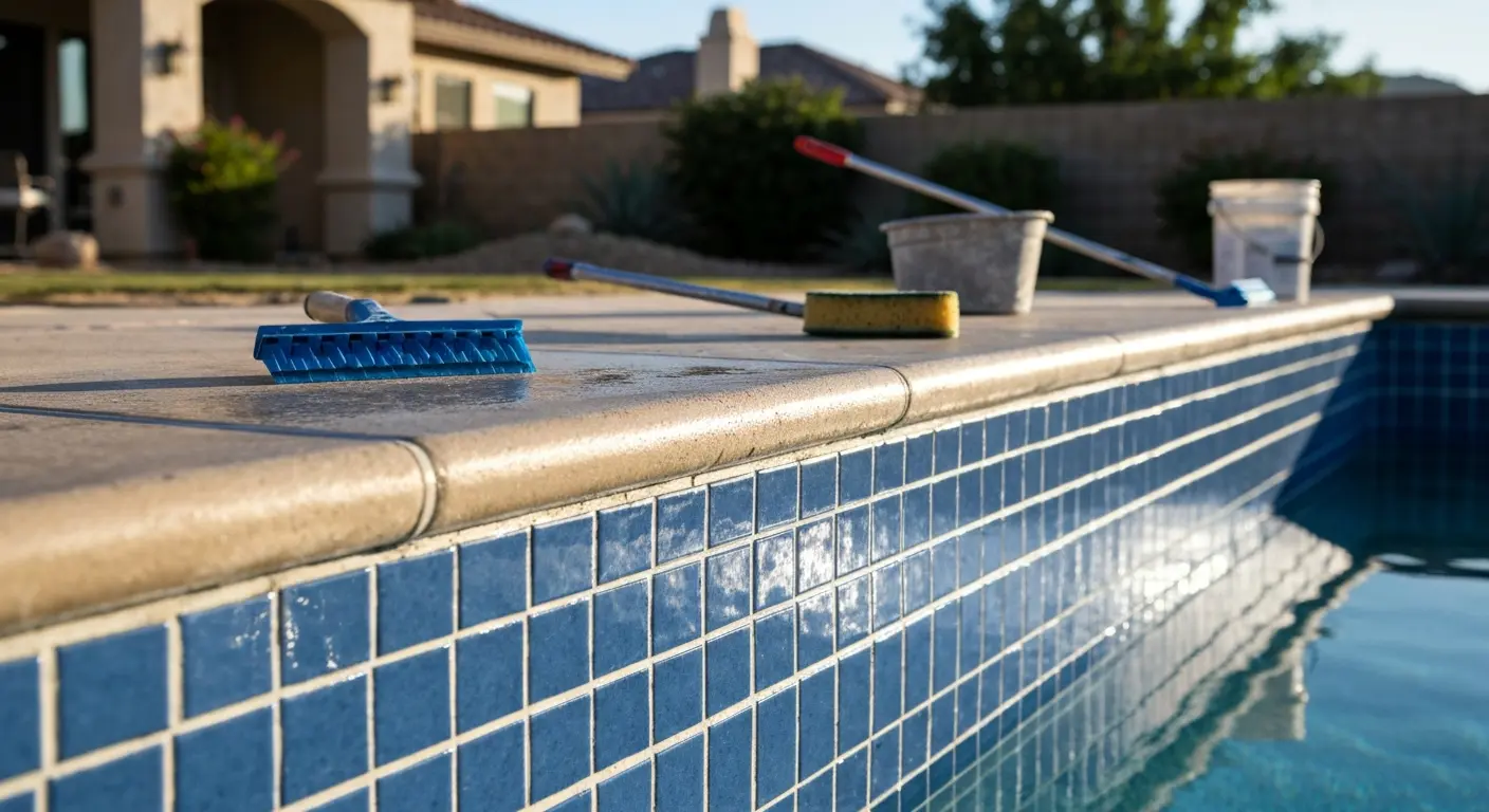 Tile and coping repair work