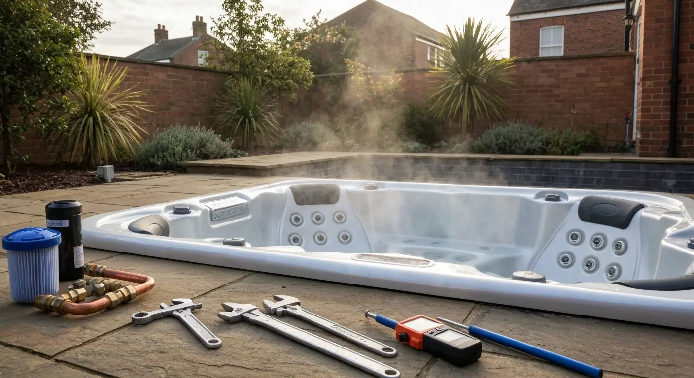 Custom hot tub installation