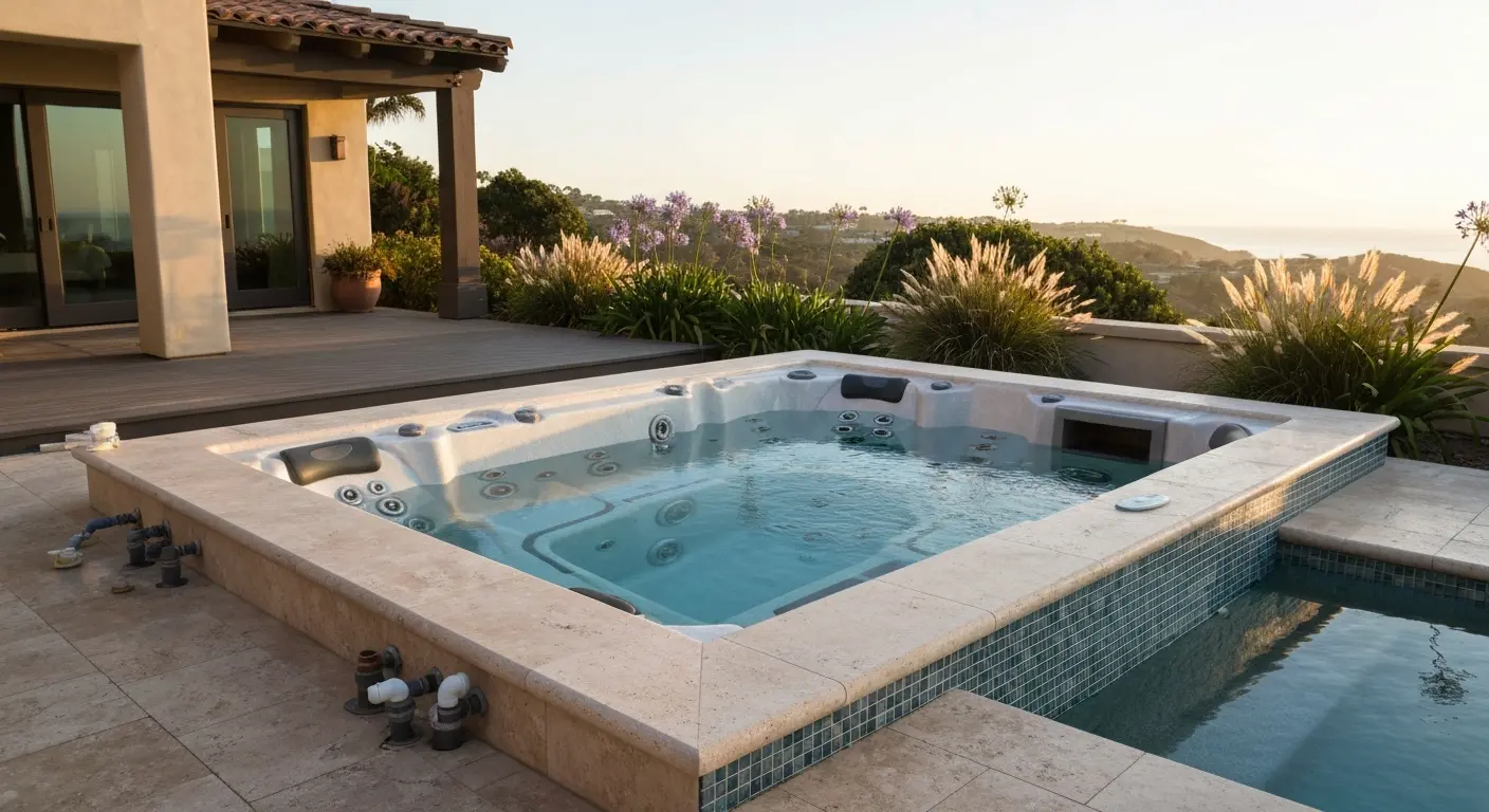 Built-in spa construction