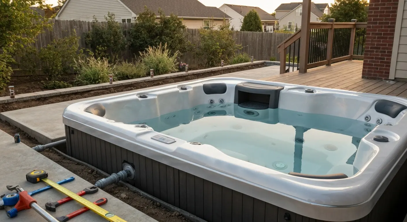 Hot tub installation