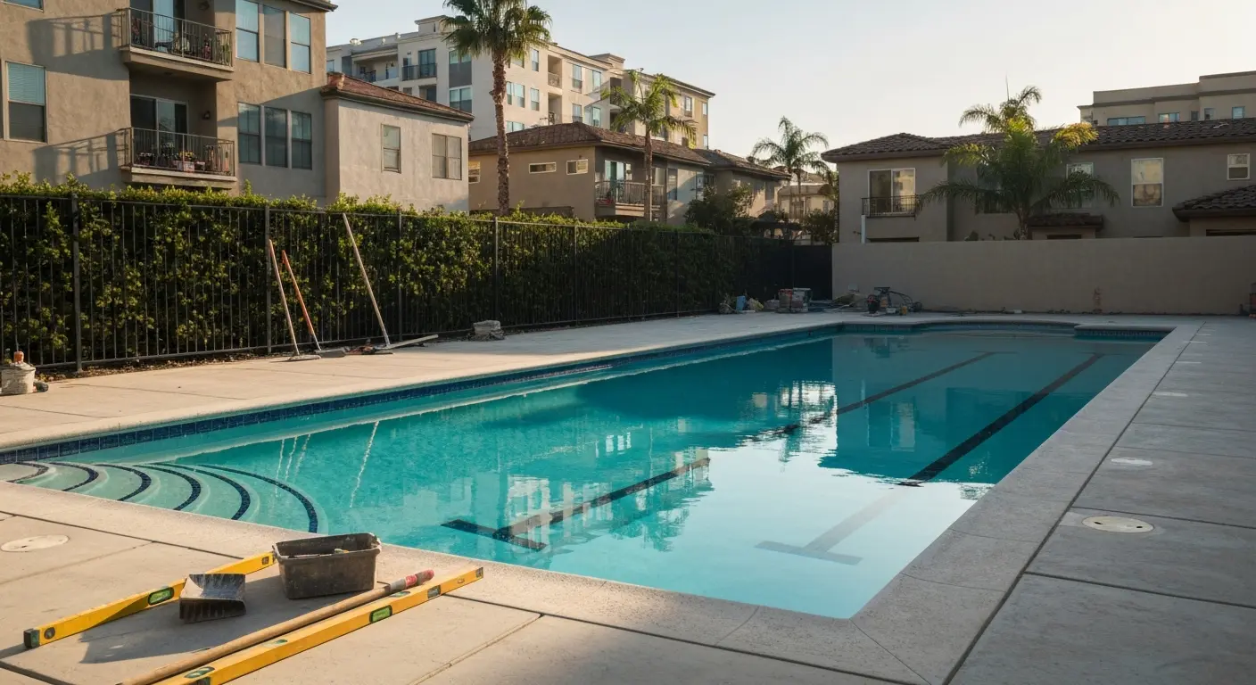 New pool construction in Little Italy