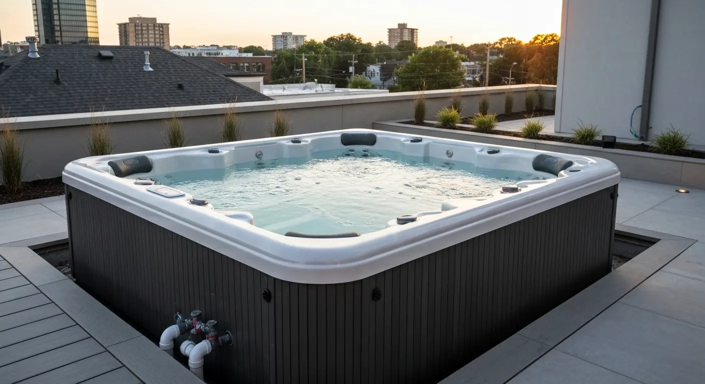Hot tub installation downtown