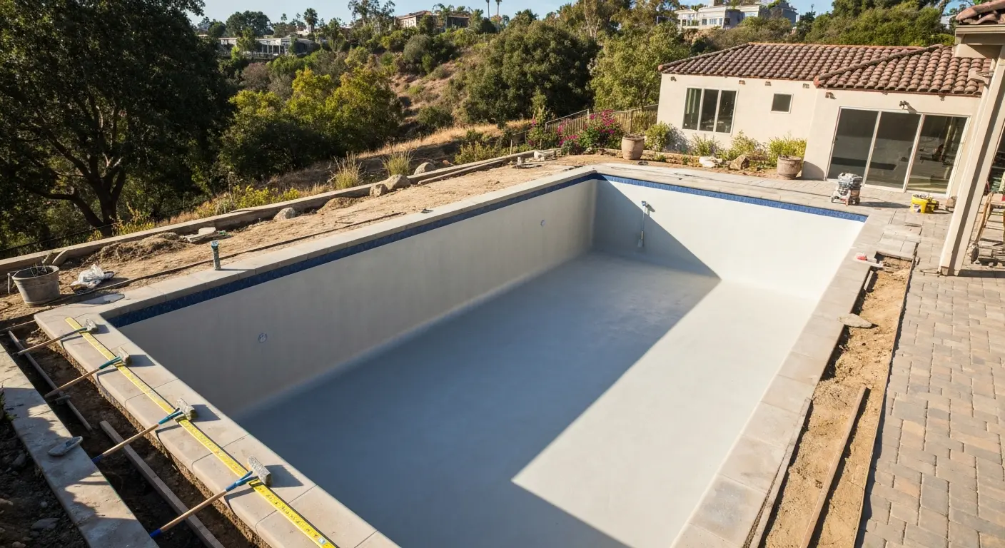 New pool construction in Point Loma