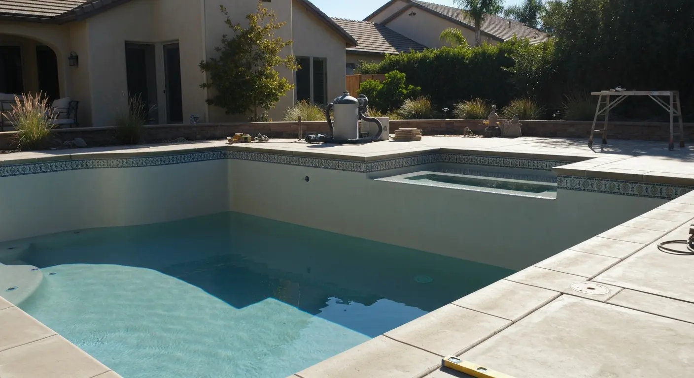 Custom concrete pool construction in San Diego
