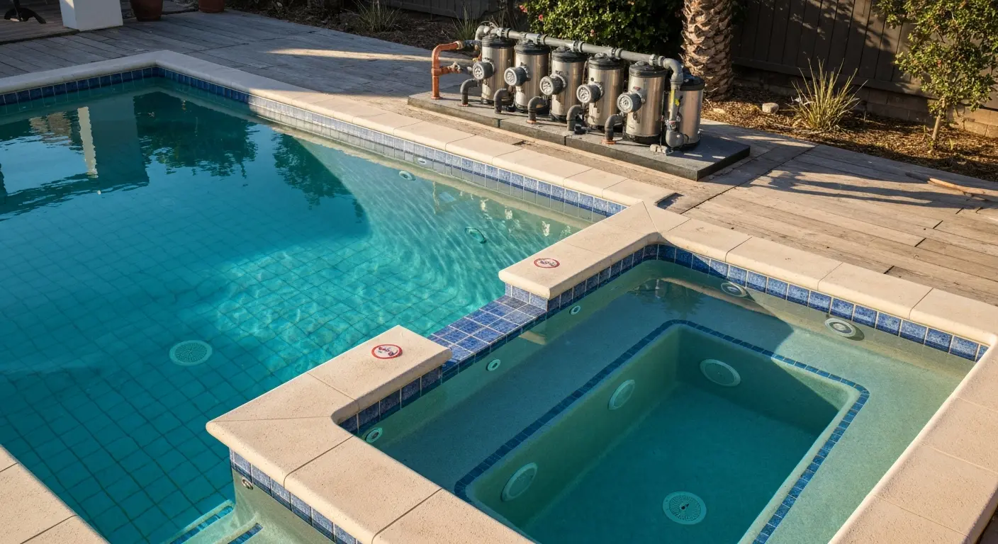 Pool and spa combination