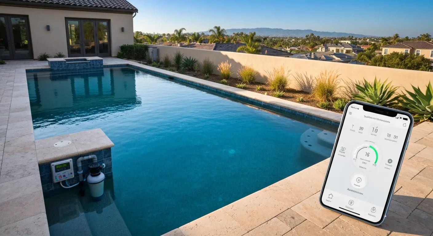 Saltwater pool with smart technology