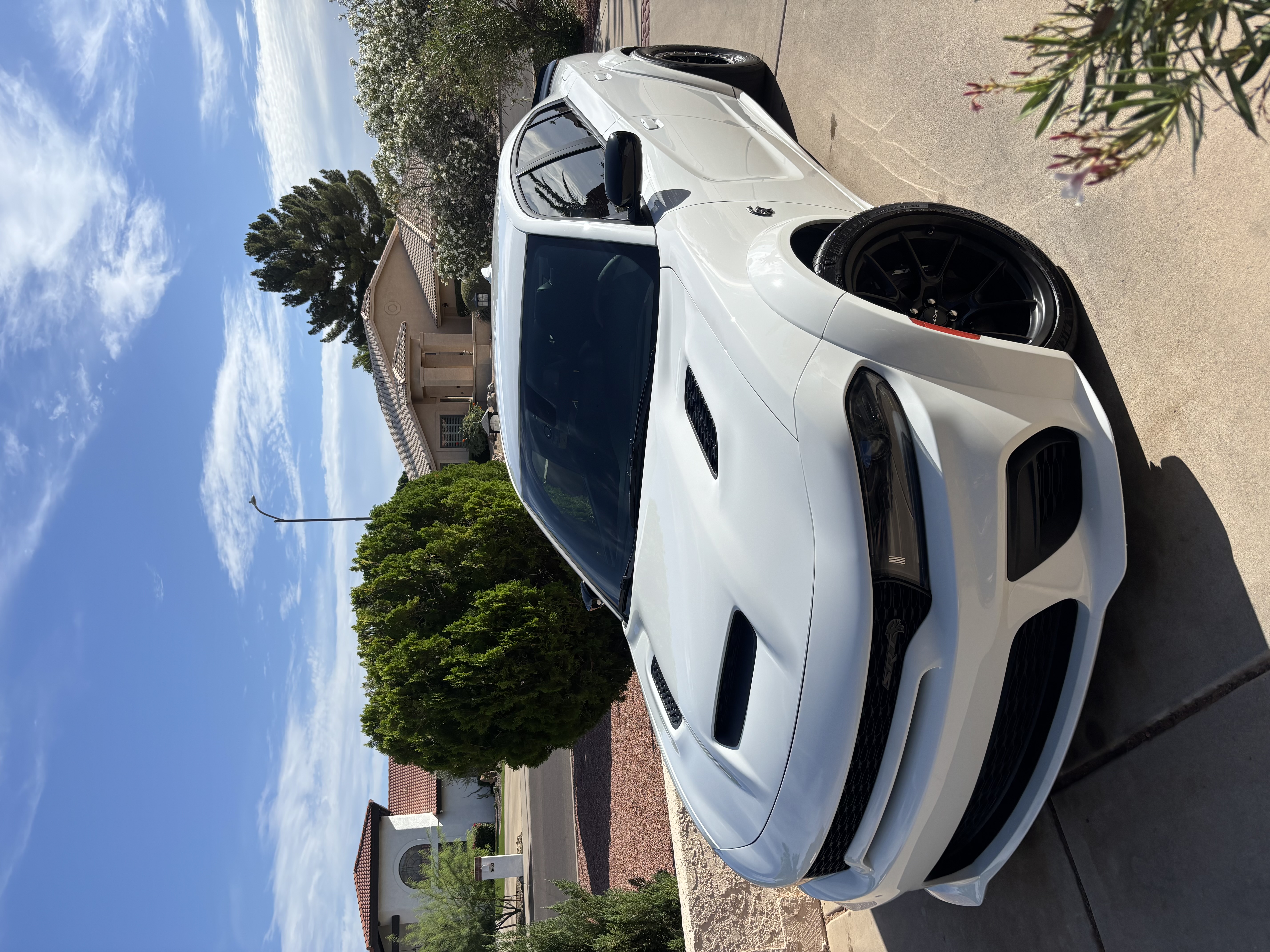 Dodge Charger Hellcat Widebody finished detail, front three-quarter view