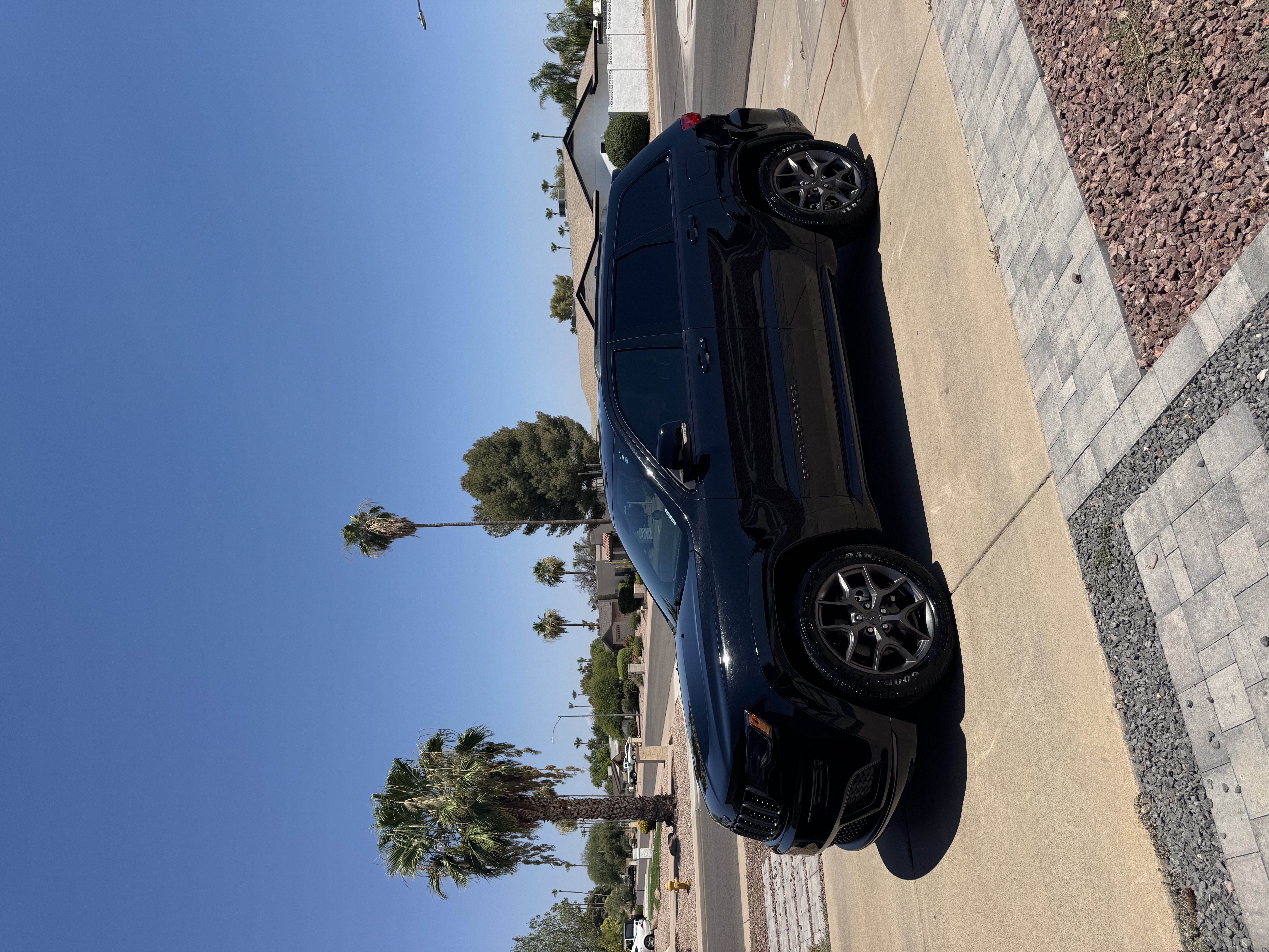 Jeep Grand Cherokee finished detail, rear three-quarter view